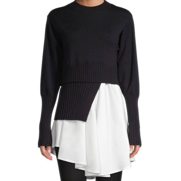 Avantlook Sweaters - Avantlook Two Tone Longline Layered Sweater/Dress - Women's Large